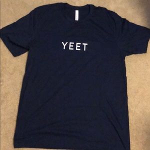 NWOT Men’s Blue “ YEET” Shirt Size XL